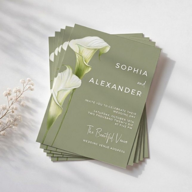 Invitación de boda "Delicadas Calas" (Subido por el creador)