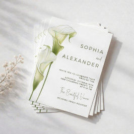 Invitación de Boda "Delicadas Lirios de Calla"
