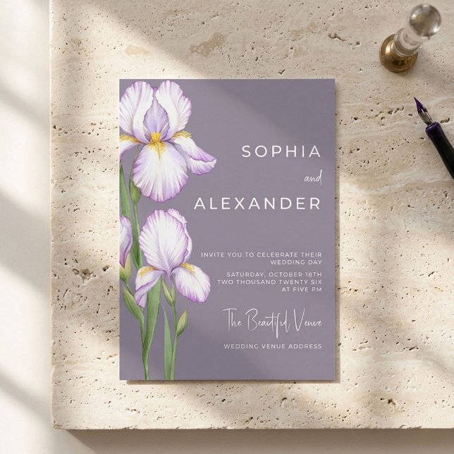 Invitación de boda "Delicados Iris" (Subido por el creador)