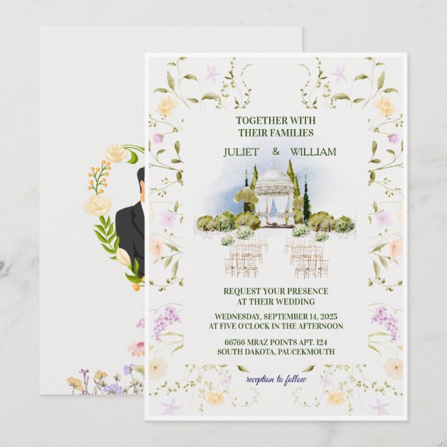 Invitación de Boda Deportiva | Casa de Vidrio (Anverso / Reverso)