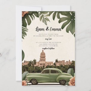 Invitación de boda destino Cuba La Habana