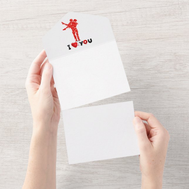 invitación de boda día de San Valentín todo en uno (desgarro)