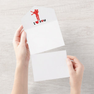 invitación de boda día de San Valentín todo en uno