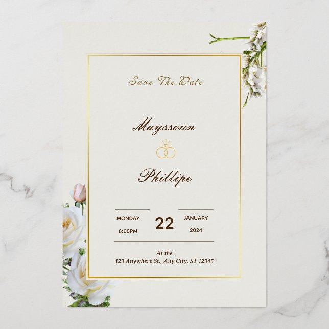 INVITACIÓN DE BODA DIGITAL DE LUJO (Anverso)