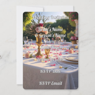 Invitación de Boda Digital Elegante Rústica Románt