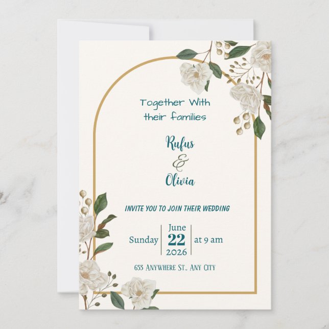 Invitación de Boda Digital Personalizada – Moderna (Anverso)