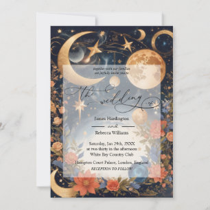 Invitación de boda diseño de la magia Celestial