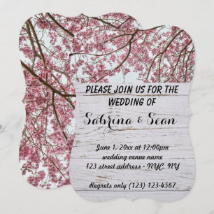 Invitación de Boda Diseño Mezclado Mitad y Mitad