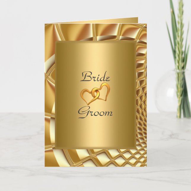 Invitación de Boda Dorada (Anverso)