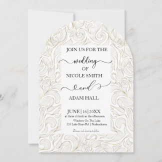 Invitación de Boda Dorada