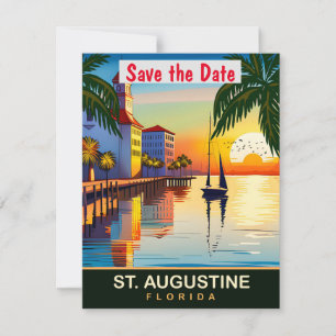 Invitación de boda dorada del muelle de St Augusti