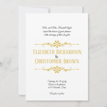 Invitación de Boda Dorada Organizada por los Padre