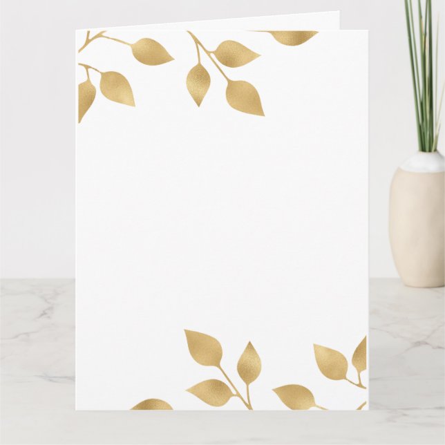 invitación de boda dorada template (Anverso)
