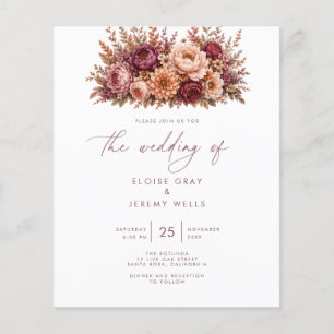 Invitación de Boda Económica Folleto Archer