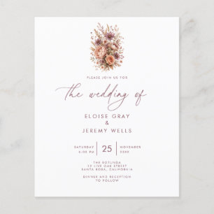 Invitación de Boda Económica Folleto Archer