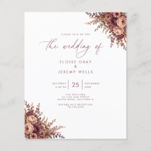Invitación de boda económica Folleto Archer
