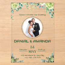 Invitación de boda editable de rusticidad y vegeta
