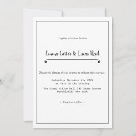 Invitación de boda editable minimalista moderna