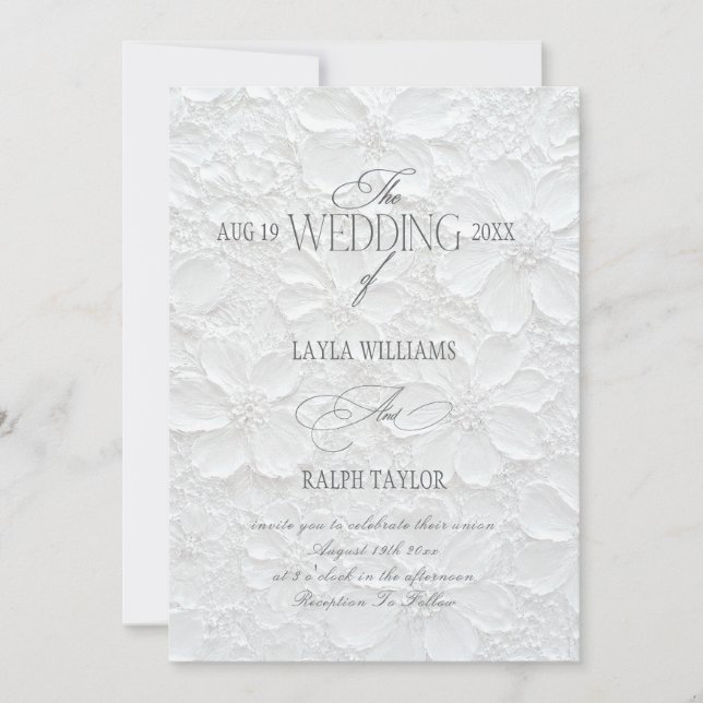 Invitación de boda editorial de dinero antiguo (Anverso)