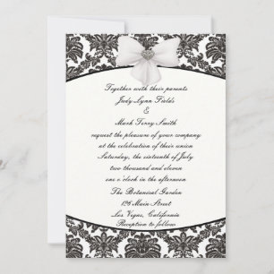 Invitación de boda Elegancia Damasco