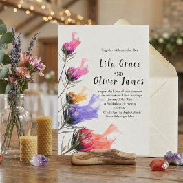 Invitación de boda Elegancia de Flor en Llama 