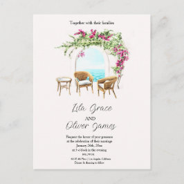 Invitación de boda Elegancia de Flor en Llamas