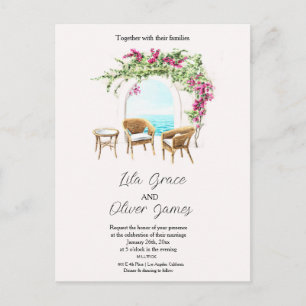 Invitación de boda Elegancia de Flor en Llamas