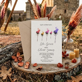 Invitación de boda Elegancia de Flor en Llamas