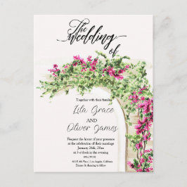 Invitación de boda Elegancia de Flor en Llamas
