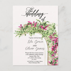 Invitación de boda Elegancia de Flor en Llamas