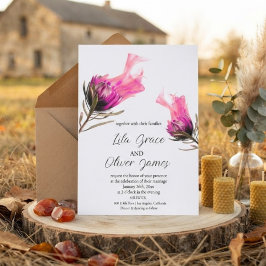 Invitación de boda Elegancia de Floración Ardiente