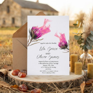 Invitación de boda Elegancia de Floración Ardiente