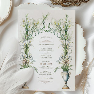 Invitación de boda elegancia de lirio de cala vict