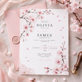 Invitación de boda Elegancia Flor de Cerezo
