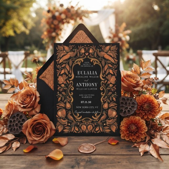 Invitación de boda elegancia real dorada (Subido por el creador)