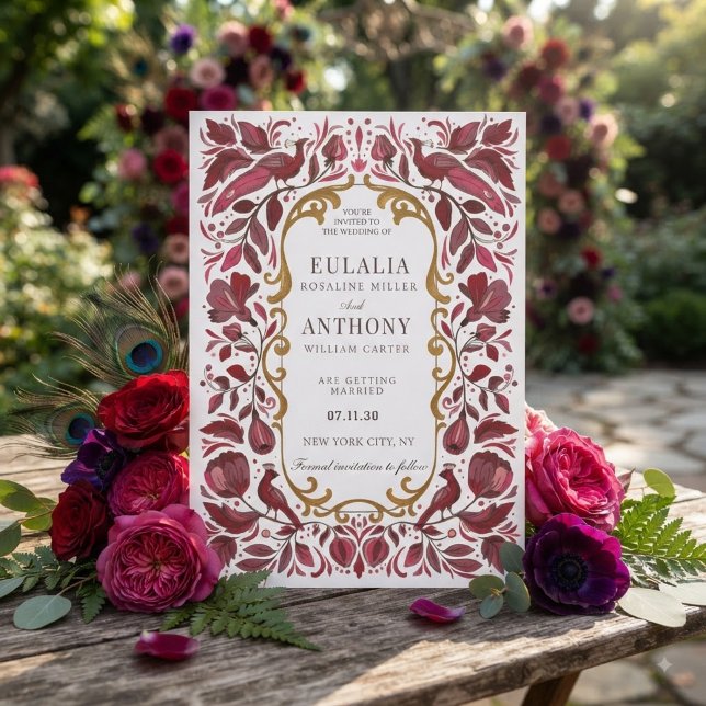 Invitación de boda elegancia real dorada (Subido por el creador)