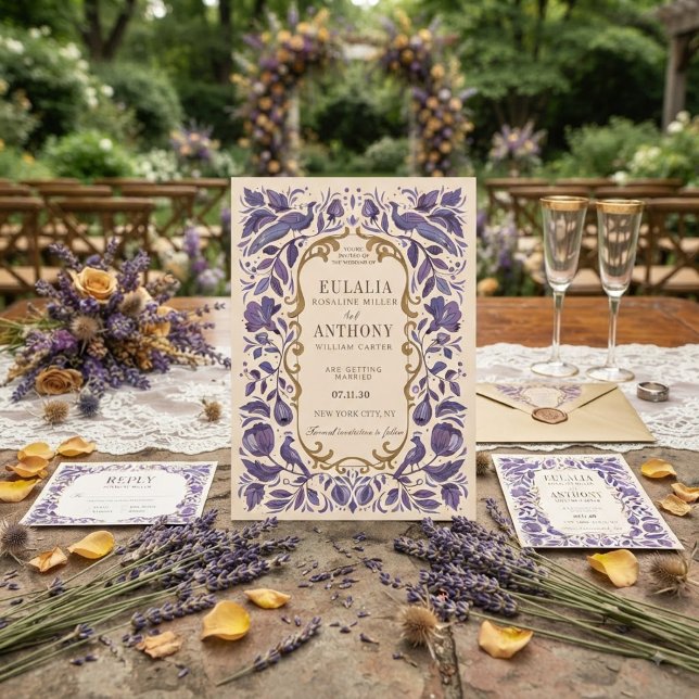 Invitación de boda elegancia real dorada (Subido por el creador)
