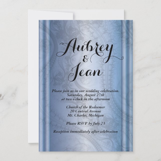 Invitación de boda elegante (Anverso)