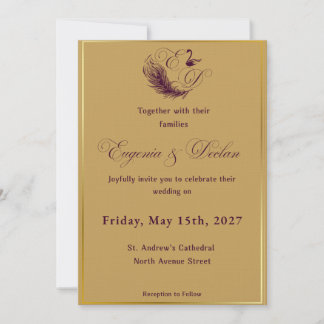 Invitación de boda elegante