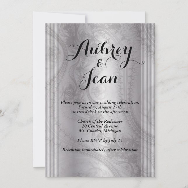 Invitación de boda elegante (Anverso)