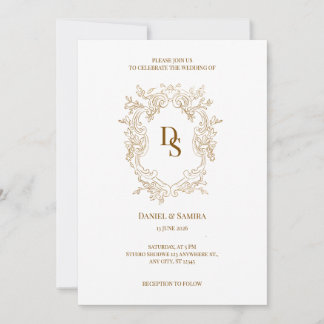 Invitación de boda elegante