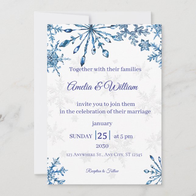 Invitación de Boda Elegante (Anverso)