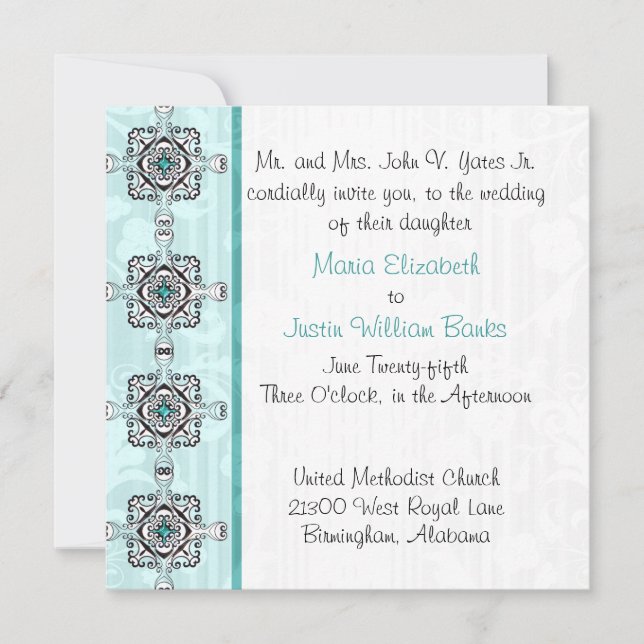 Invitación de boda elegante (Anverso)