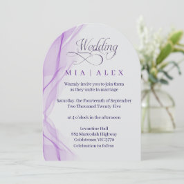 Invitación de boda elegante Arco de Lavanda