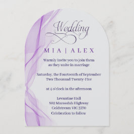 Invitación de boda elegante Arco de Lavanda
