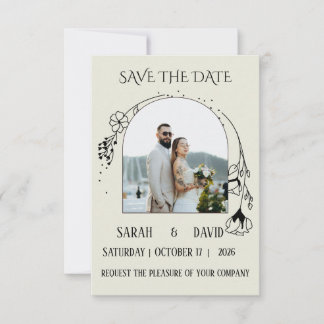 Invitación de boda Elegante Arqueada para Guardar