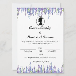 Invitación de boda elegante Bridgerton