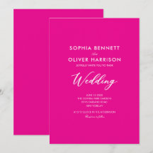 invitación de boda elegante CLÁSICO ROSA simple
