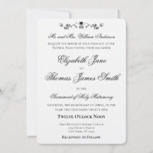 Invitación de boda elegante con acento de corazón