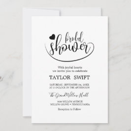 Invitación de boda elegante con caligrafía en oro 